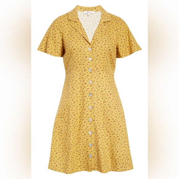 Madewell Kacie Mini Shirtdress in Bitsy Bouquet Size 00 - Picture 13 of 13